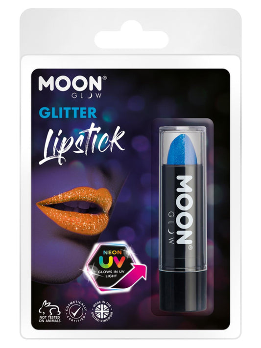 Moon Glow - Neon UV Glitter Lipstick, Blue, 4.2g Clamshell 