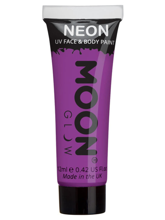 Moon Glow Intense Neon UV Face Paint, Intense Purp, Single, 12ml