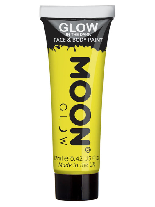 Moon Glow - Glow in the Dark Face Paint, Yellow, 12ml Single