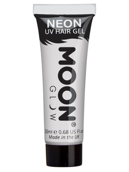 Moon Glow Intense Neon UV Hair Gel, White, Single, 20ml