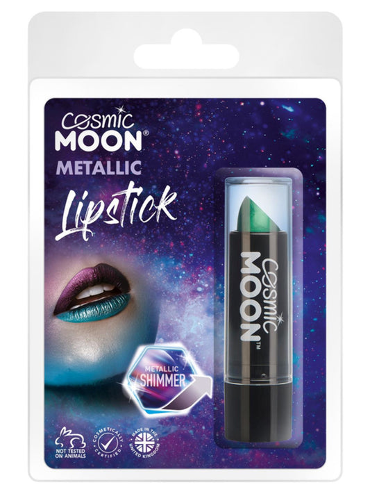 Cosmic Moon Metallic Lipstick, Green, Clamshell, 4.2g