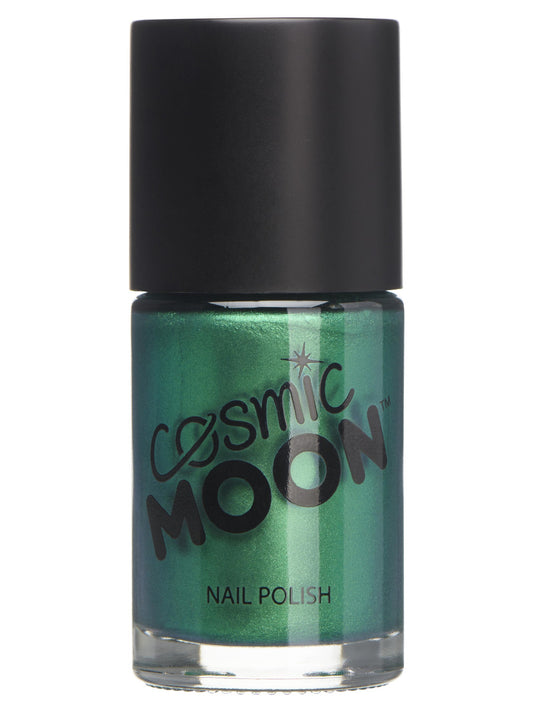 Cosmic Moon Metallic Nail Polish, Green, Single,14ml