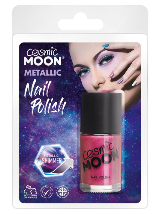 Cosmic Moon Metallic Nail Polish, Pink, Clamshell, 14ml
