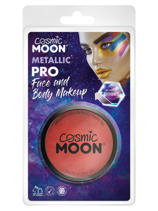 Cosmic Moon Metallic Pro Face Paint Cake pots, Red, Clamshell, 36g