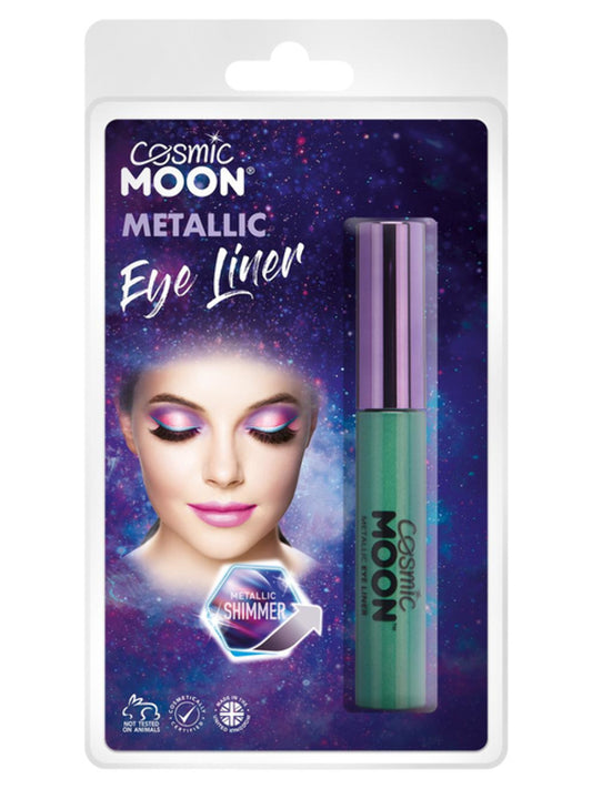 Cosmic Moon Metallic Eye Liner, Green, Clamshell, 10ml