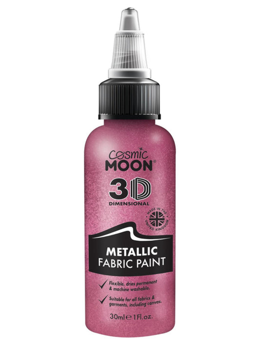 Cosmic Moon Metallic Fabric Paint, Pink, Single, 30ml