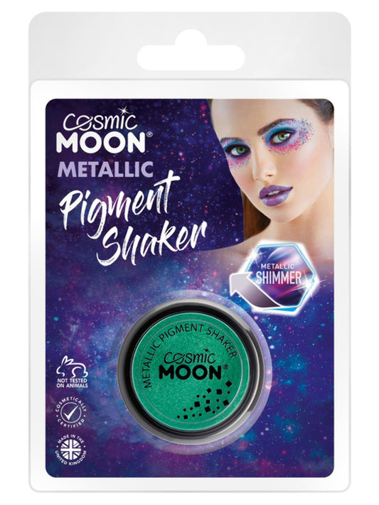 Cosmic Moon Metallic Pigment Shaker, Green, Clamshell, 4.2g