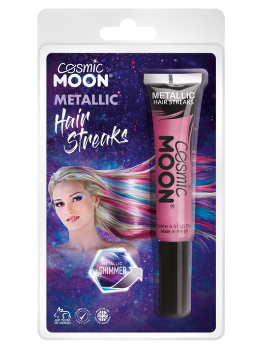 Cosmic Moon Metallic Hair Streaks, Pink, Clamshell, 15ml