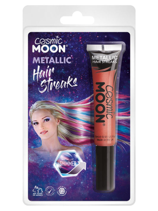 Cosmic Moon Metallic Hair Streaks, Red, Clamshell, 15ml