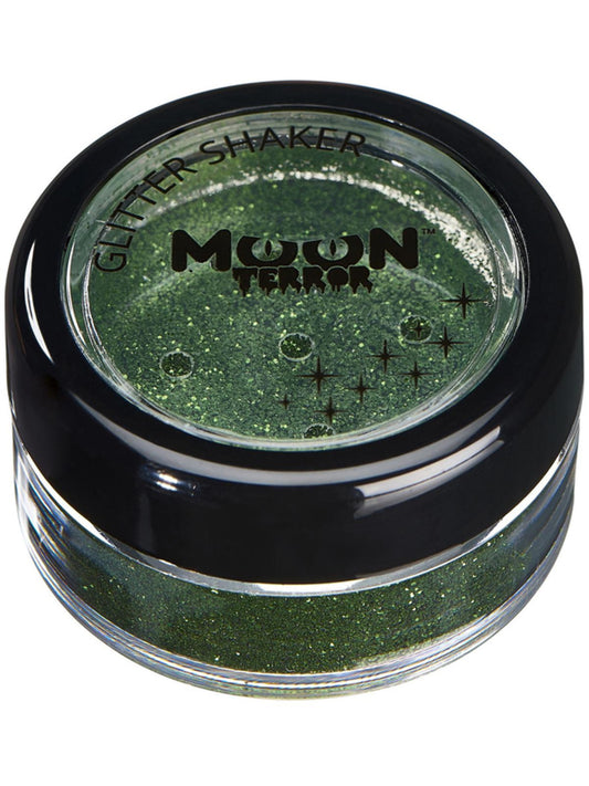 Moon Terror Halloween Glitter Shakers, Green, Single 4.2g