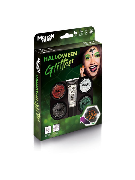 Moon Terror Halloween Glitter Shakers, Assorted, Boxset