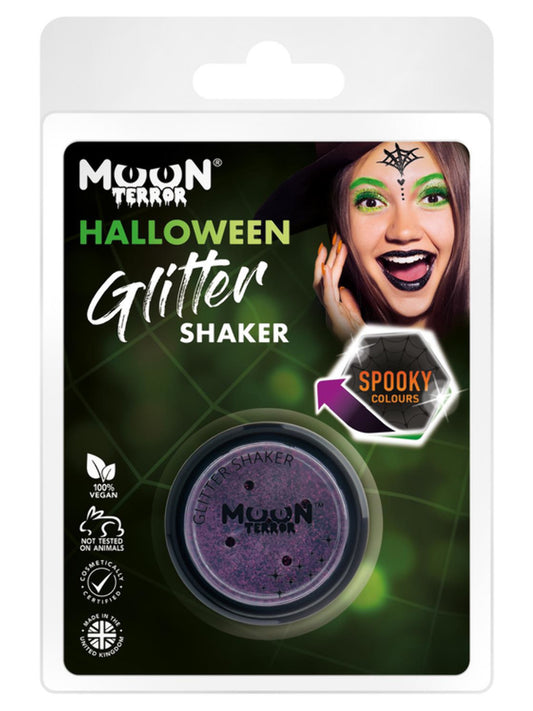 Moon Terror Halloween Glitter Shakers, Purple, Clamshell 4.2g