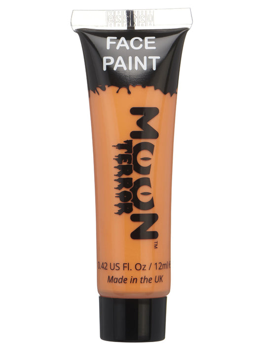 Moon Terror Halloween Face & Body Paint, Orange, Single 12ml