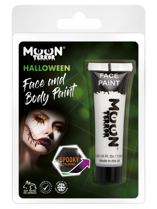 Moon Terror Halloween Face & Body Paint, White, Clamshell 12ml