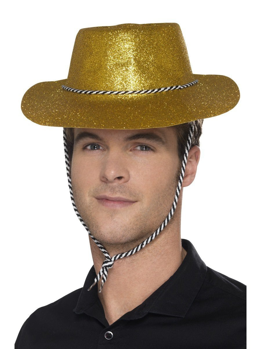 Cowboy Glitter Hat, Gold Wholesale