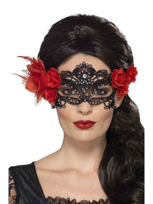 Day of the Dead Lace Filigree Eyemask Wholesale