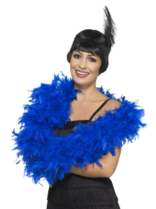 Deluxe Feather Boa, Royal Blue Wholesale