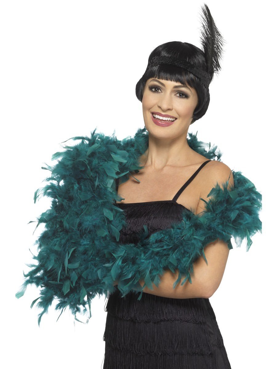 Deluxe Feather Boa, Teal Wholesale