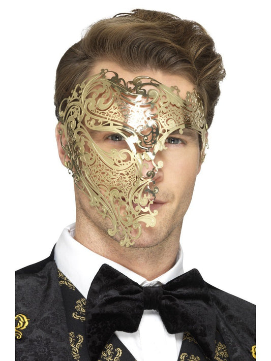 Deluxe Metal Filigree Phantom Mask Wholesale