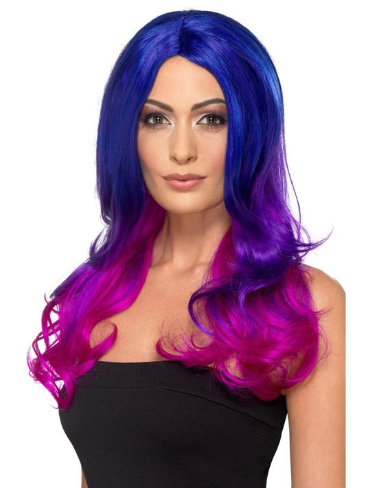 Fashion Ombre Wig, Blue & Pink Wholesale
