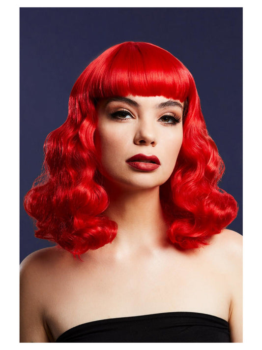 Fever Bettie Wig with Short Fringe Red WHOLESALE