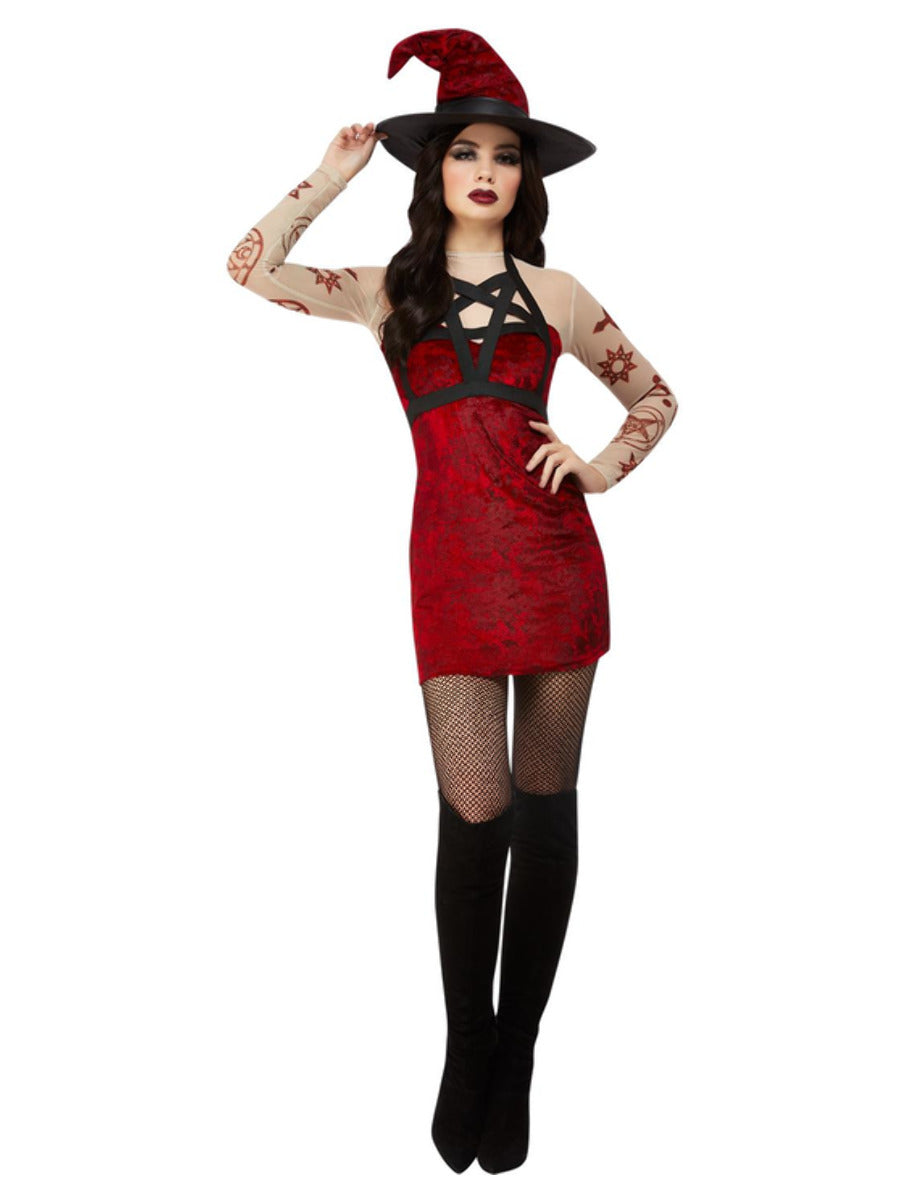 Fever Satanic Witch Costume Red WHOLESALE Alternative 1