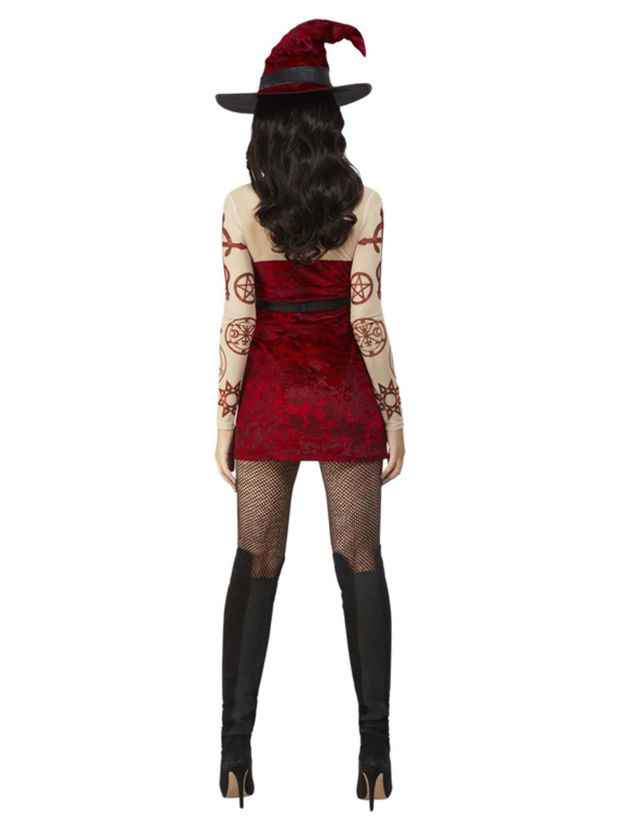 Fever Satanic Witch Costume Red WHOLESALE Back