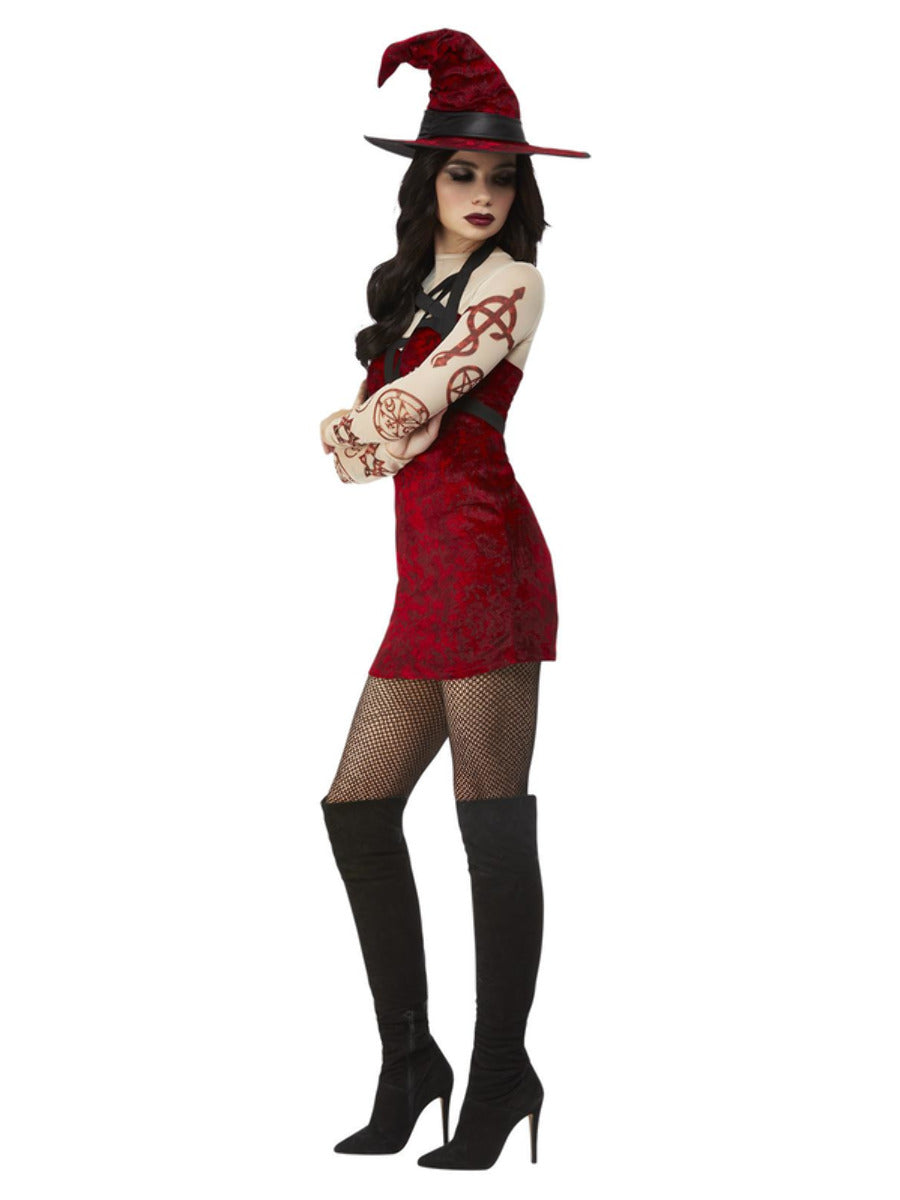 Fever Satanic Witch Costume Red WHOLESALE Side