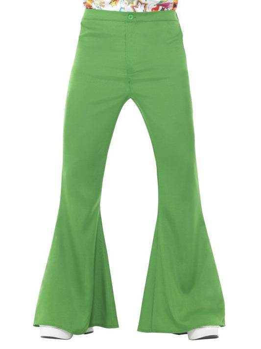 Flared Trousers, Mens, Green Wholesale