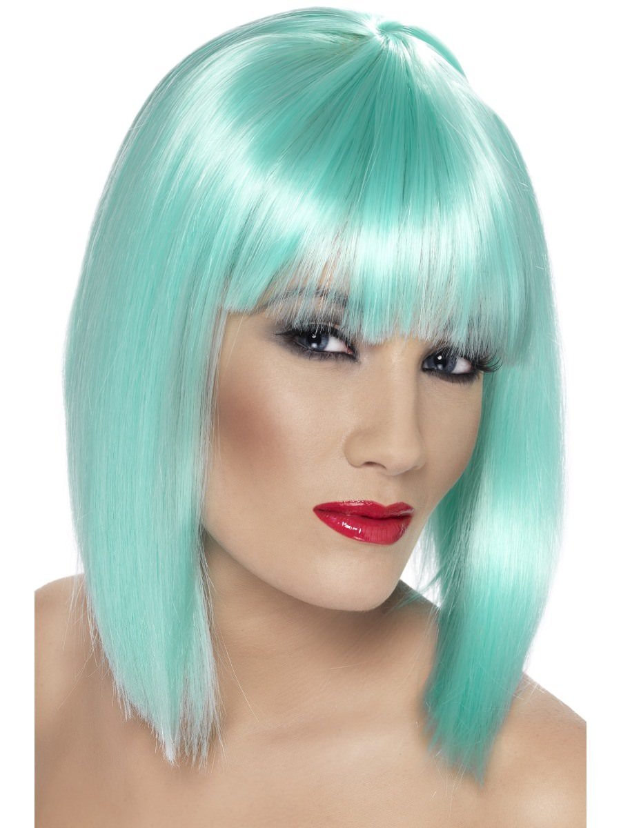 Glam Wig, Neon Aqua Wholesale
