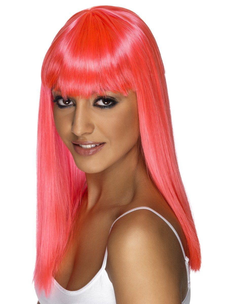 Glamourama Wig, Neon Pink Wholesale
