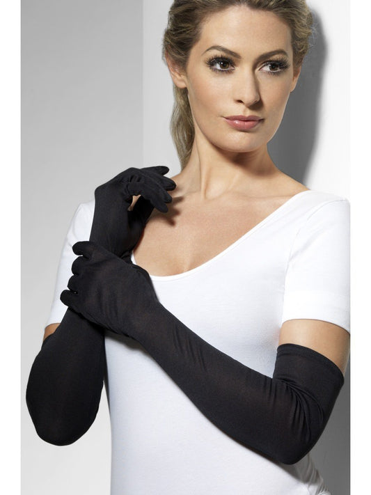 Gloves, Black, Long Wholesale