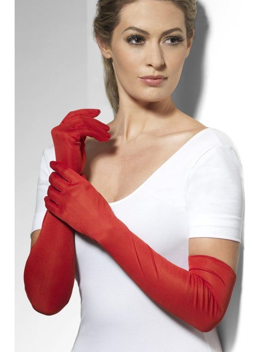 Gloves, Red, Long Wholesale