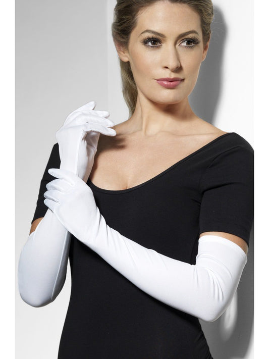 Gloves, White, Long Wholesale