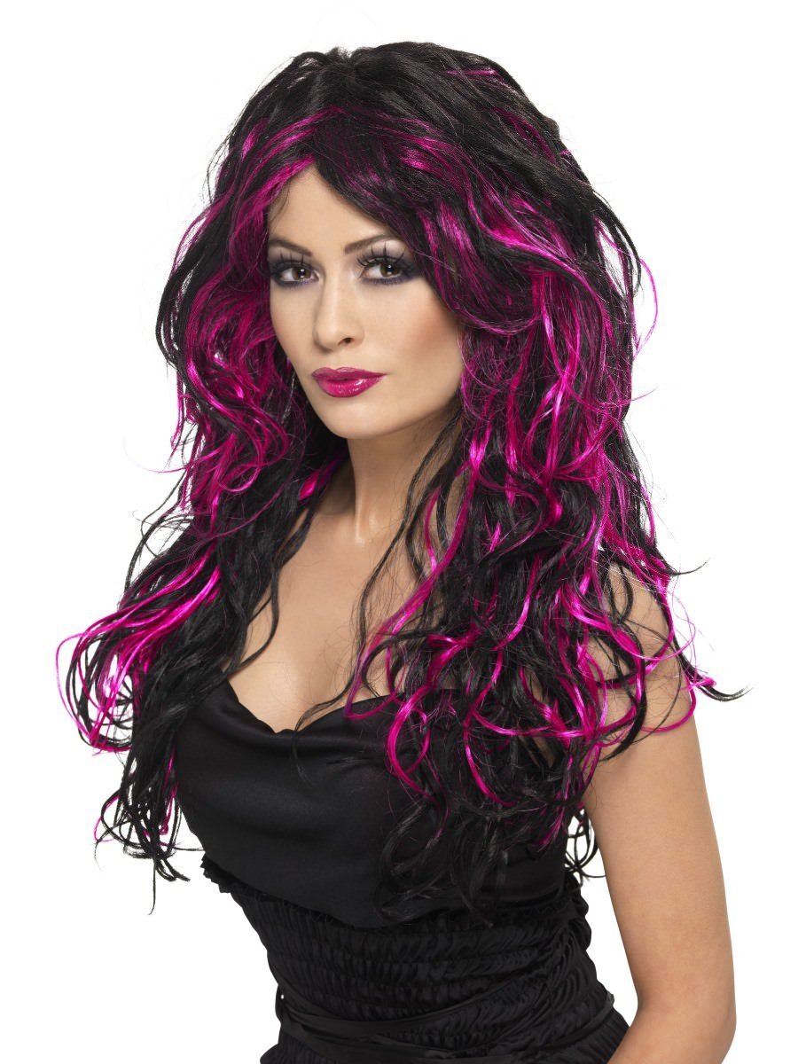Gothic Bride Wig, Purple & Black Wholesale