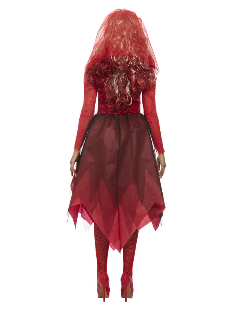 Grave Yard Bride Costume Red WHOLESALE Back