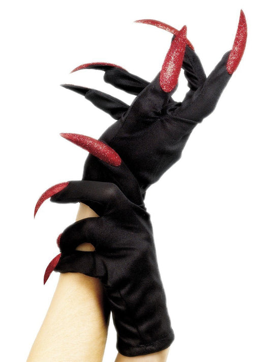 Halloween Gloves with Glitter Nails Wholesale
