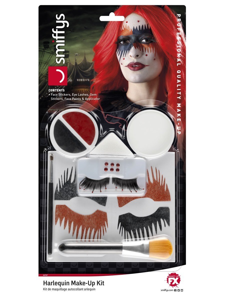 Harlequin Make-Up Kit, with Face Stickers Wholesale