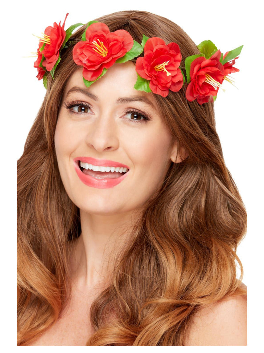 Hawaiian Flower Crown Red WHOLESALE Alternative 1