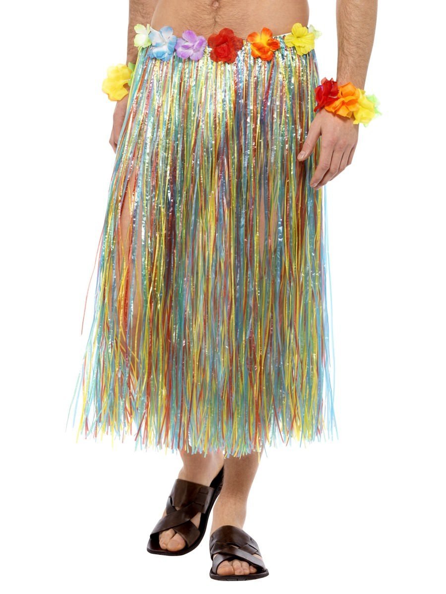 Hawaiian Hula Skirt with Flowers, Multi-Coloured Wholesale