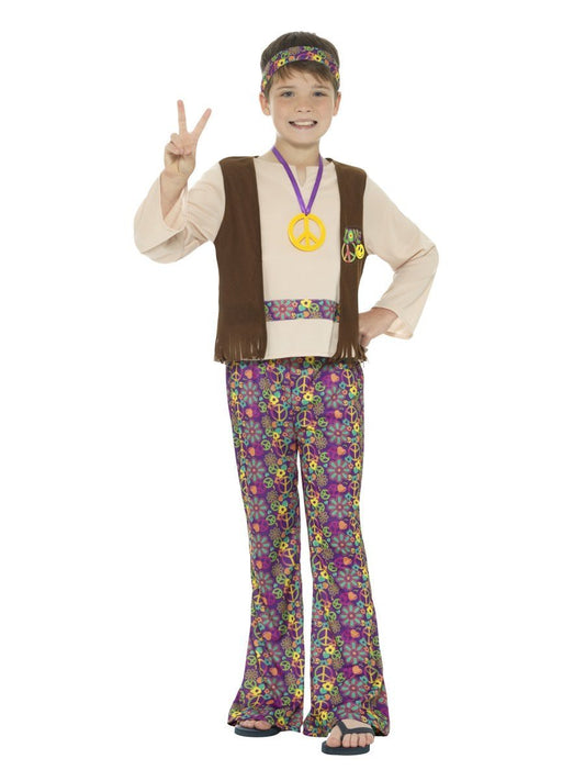 Hippie Boy Costume, with Top, Attached Waistcoat Wholesale