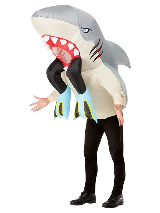 Inflatable Shark Diver Costume Grey WHOLESALE