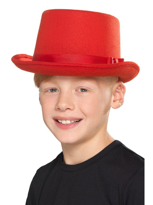 Kids Top Hat, Red Wholesale