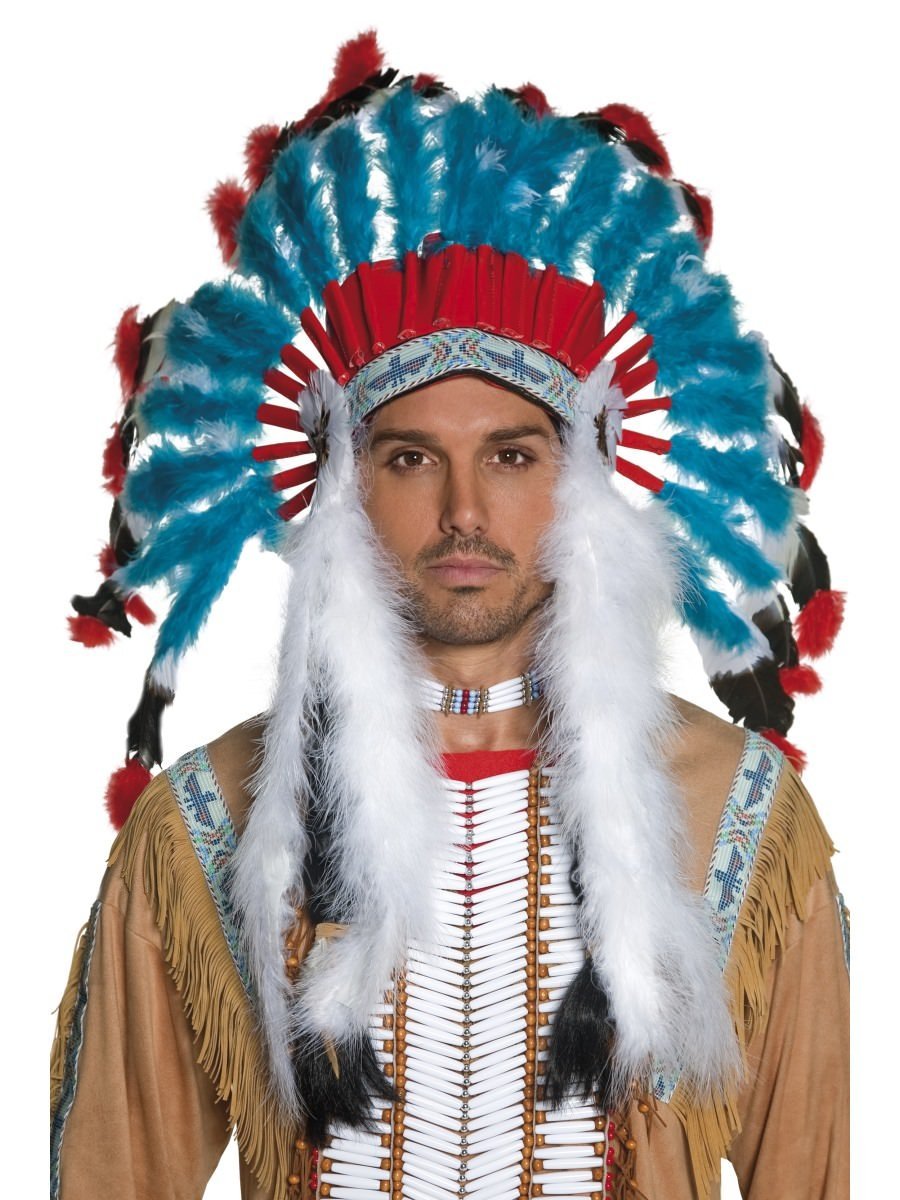 Native American Inspired Headdress, Blue Wholesale