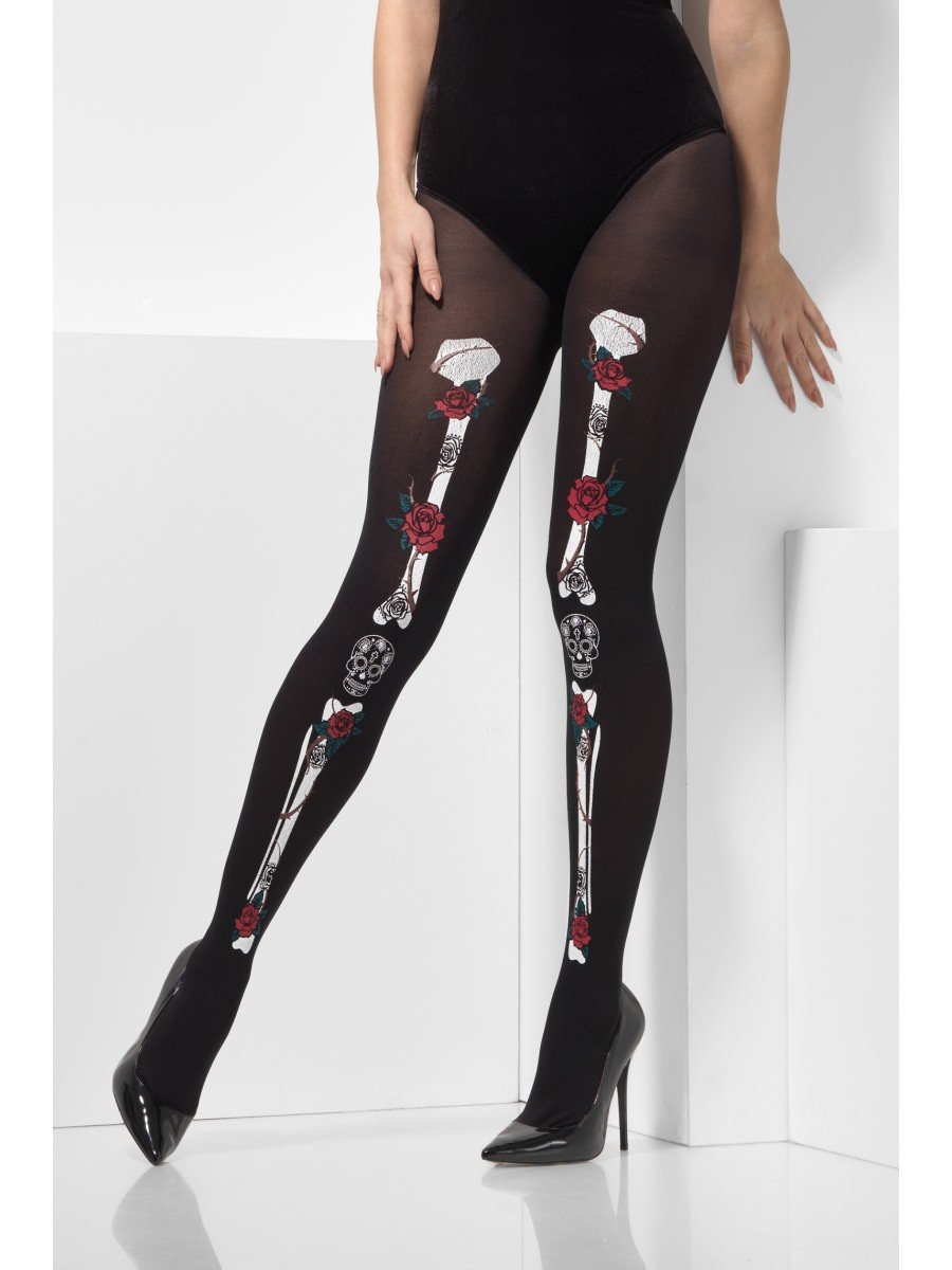 Opaque Day of the Dead Tights Wholesale