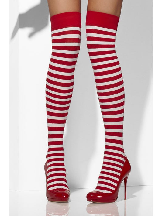 Opaque Hold-Ups, Red & White, Striped Wholesale