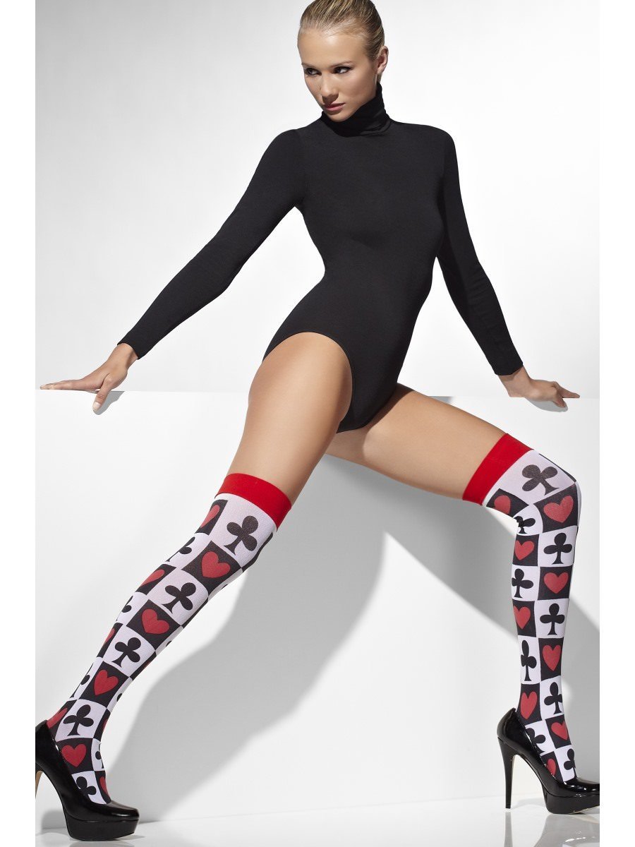 Opaque Hold-Ups, White, Poker Pattern Wholesale
