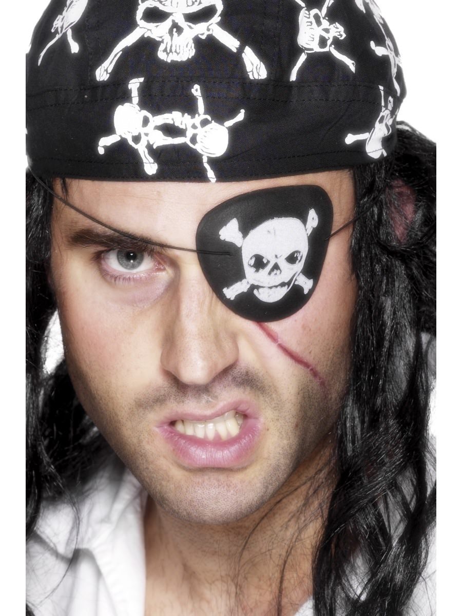 Pirate Eyepatch, with Skull and Crossbones Wholesale