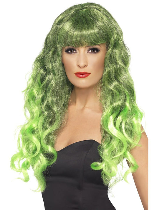 Siren Wig, Green and Black Wholesale