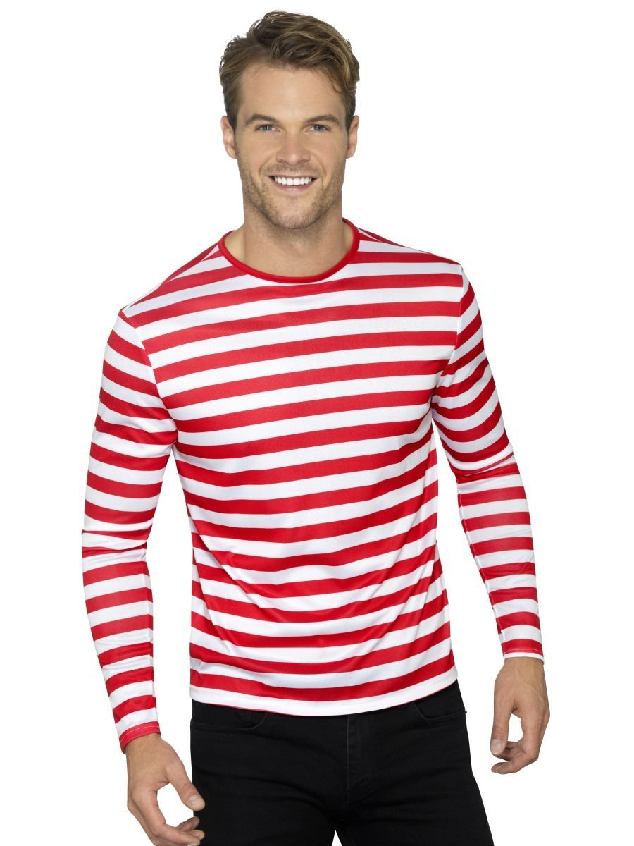 Stripy T-Shirt, Red Wholesale